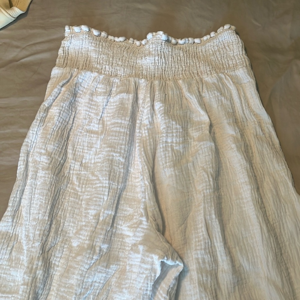 White cotton summer pants